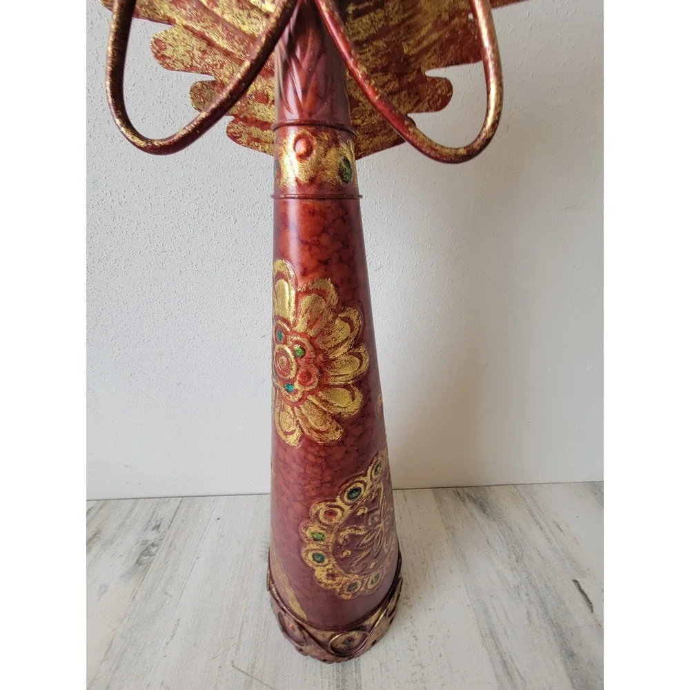 Pier 1 praying angel metal cherub red Xmas religious home decor figure